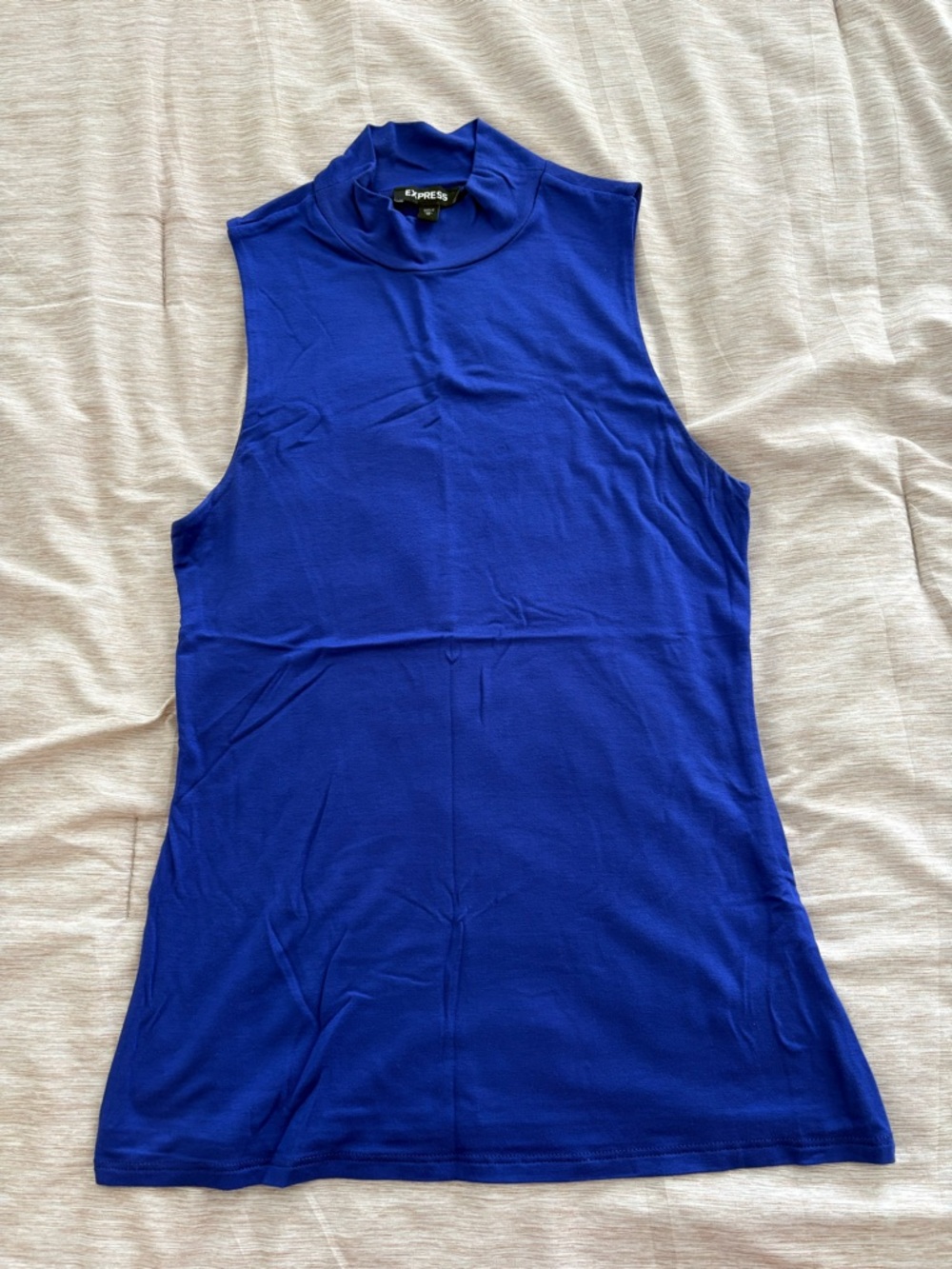 Express Women’s Cobalt Blue Sleeveless Mock Neck Tank